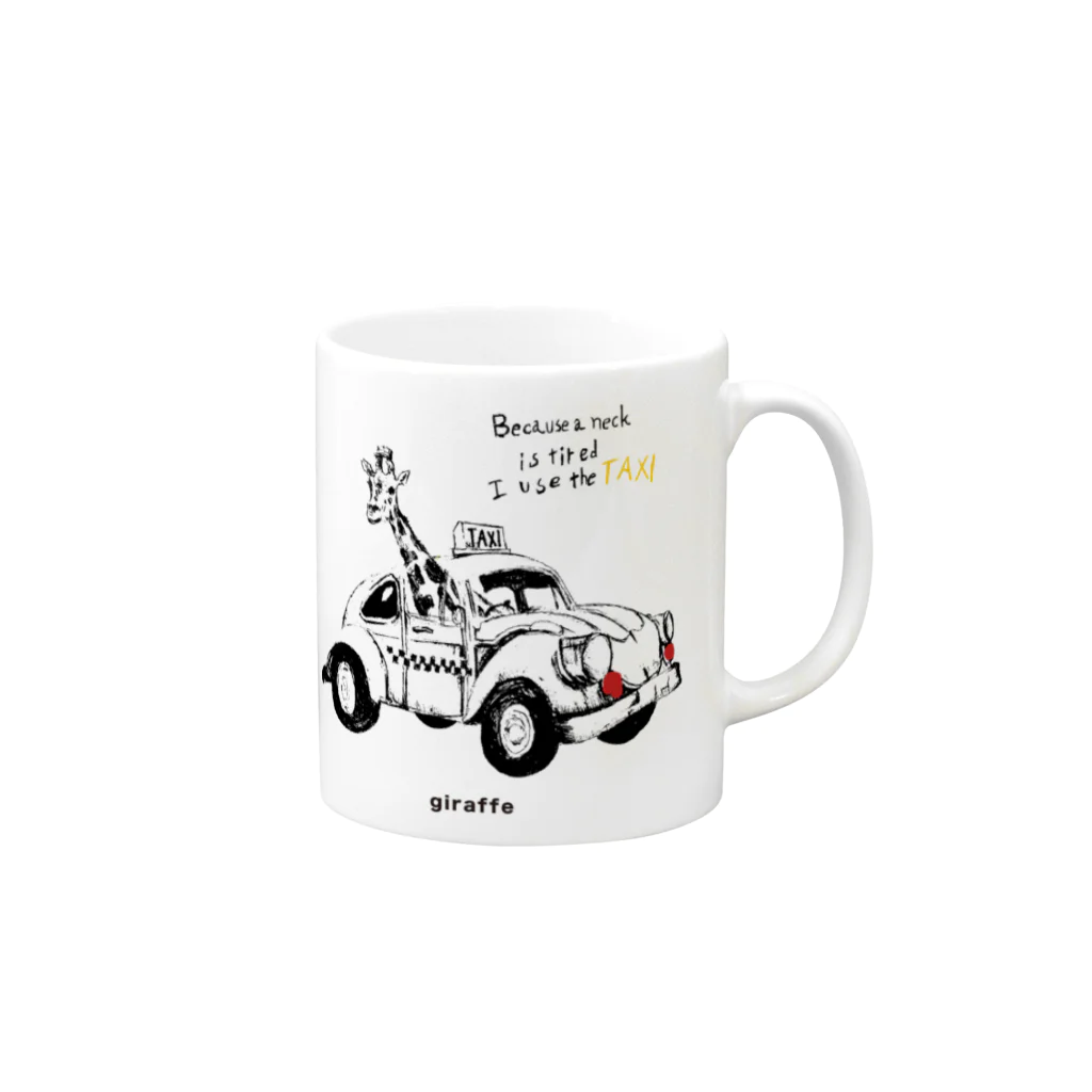 di0831のTAXI Mug :right side of the handle