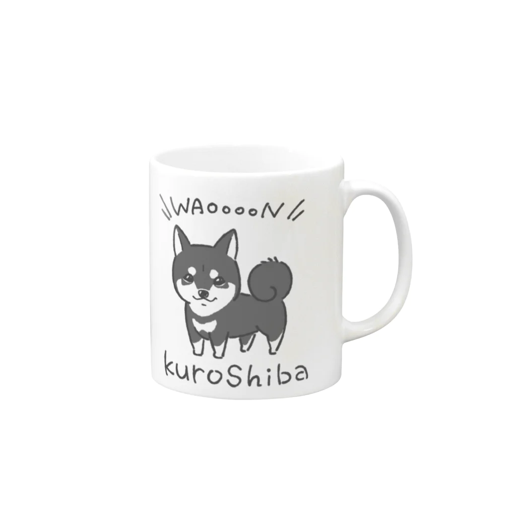 おとんのくろしば Mug :right side of the handle