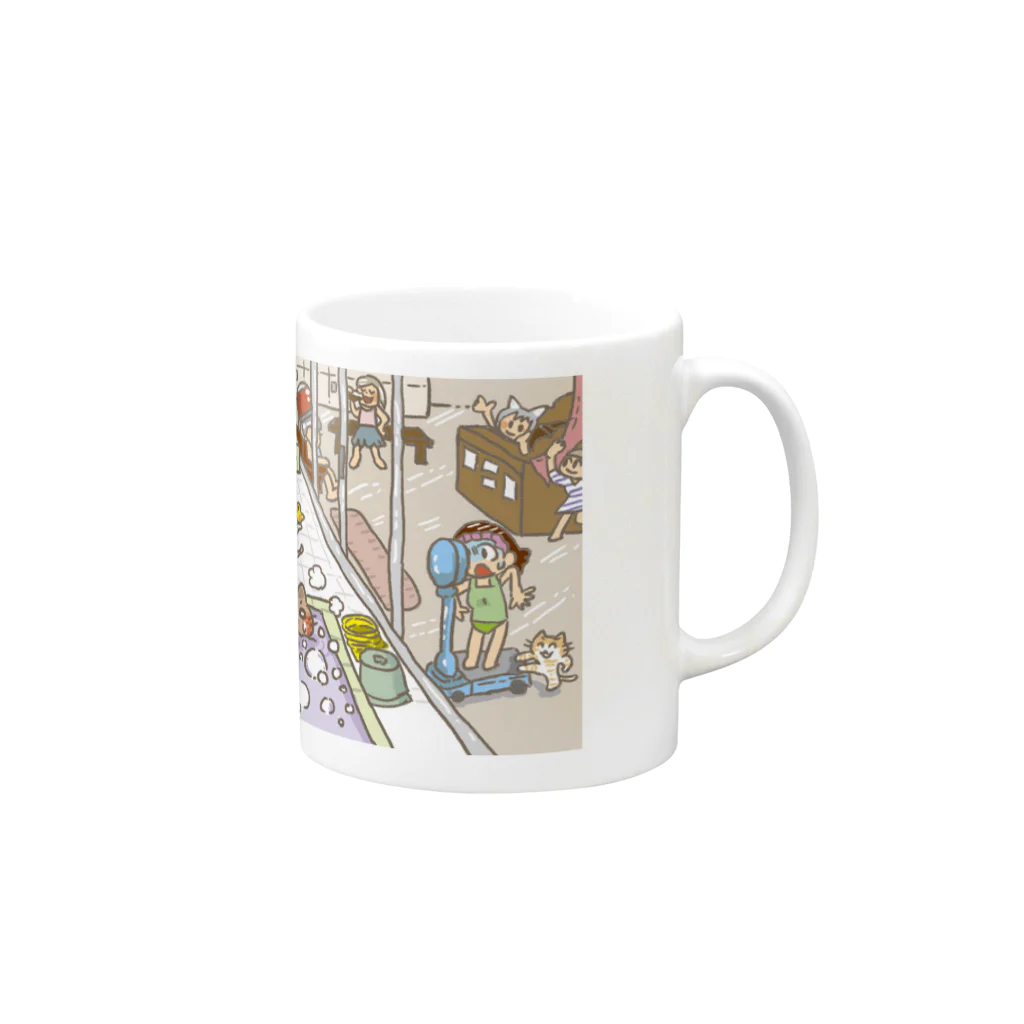 さくら いま のおみせ◎SUZURI店のきみと行きたい銭湯 Mug :right side of the handle