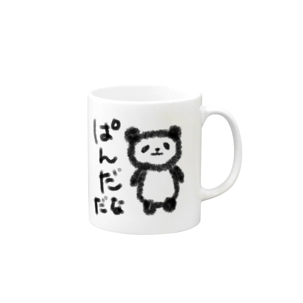 どうぶつらんどのぱんだ　だな Mug :right side of the handle