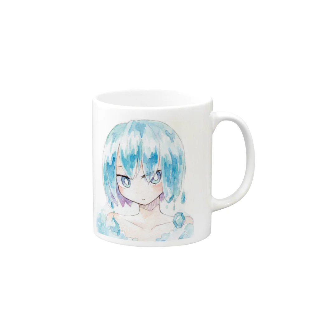 アップルの宝石の髪 Mug :right side of the handle