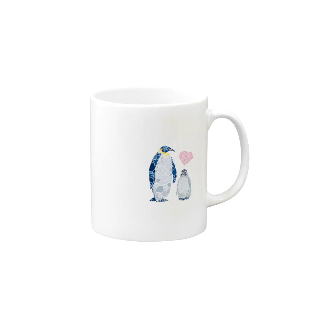 ひめるのペンギンタイル Mug :right side of the handle