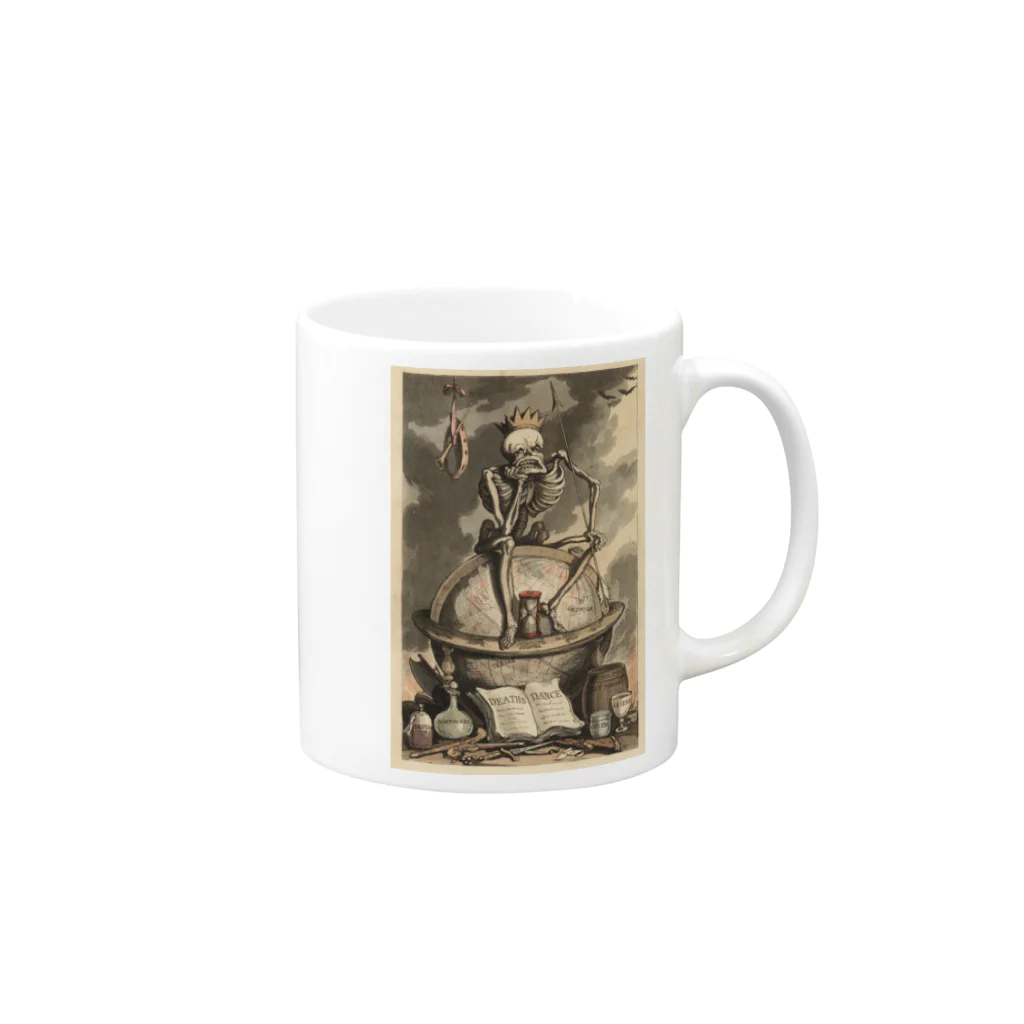 J. Jeffery Print Galleryの死の舞踏 -ダンス オブ デス Mug :right side of the handle