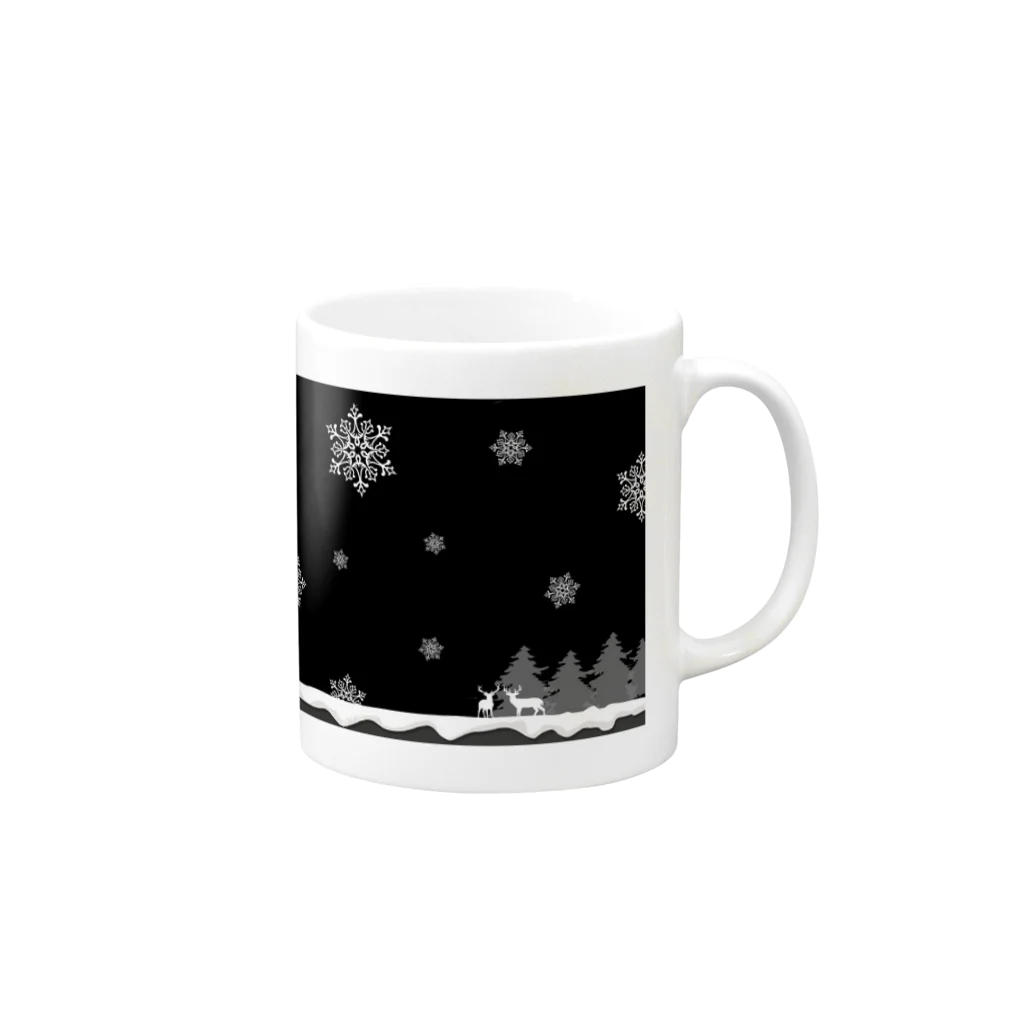 Berry Berryのsnow*snow*snow Mug :right side of the handle