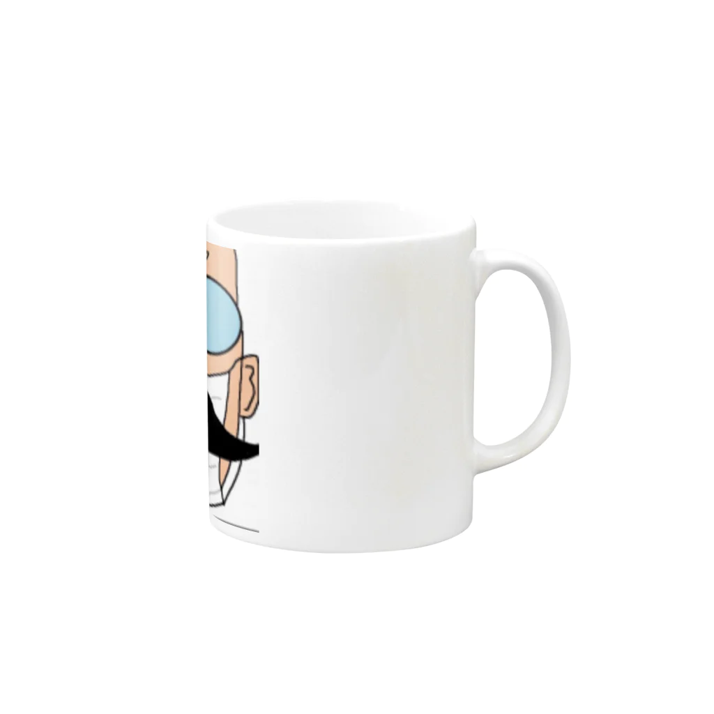 bokokamastoreのひげマスカップ Mug :right side of the handle