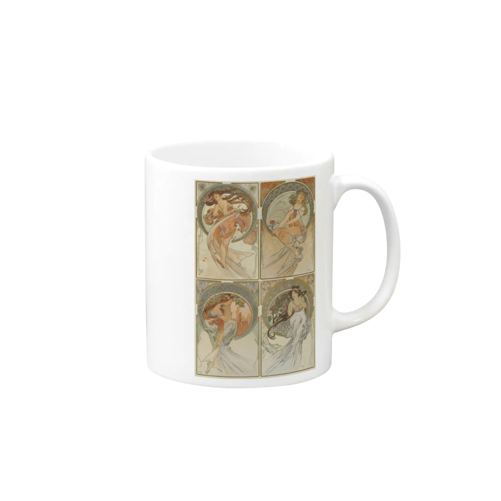 世界美術商店の四芸術 / The Four Arts Mug :right side of the handle