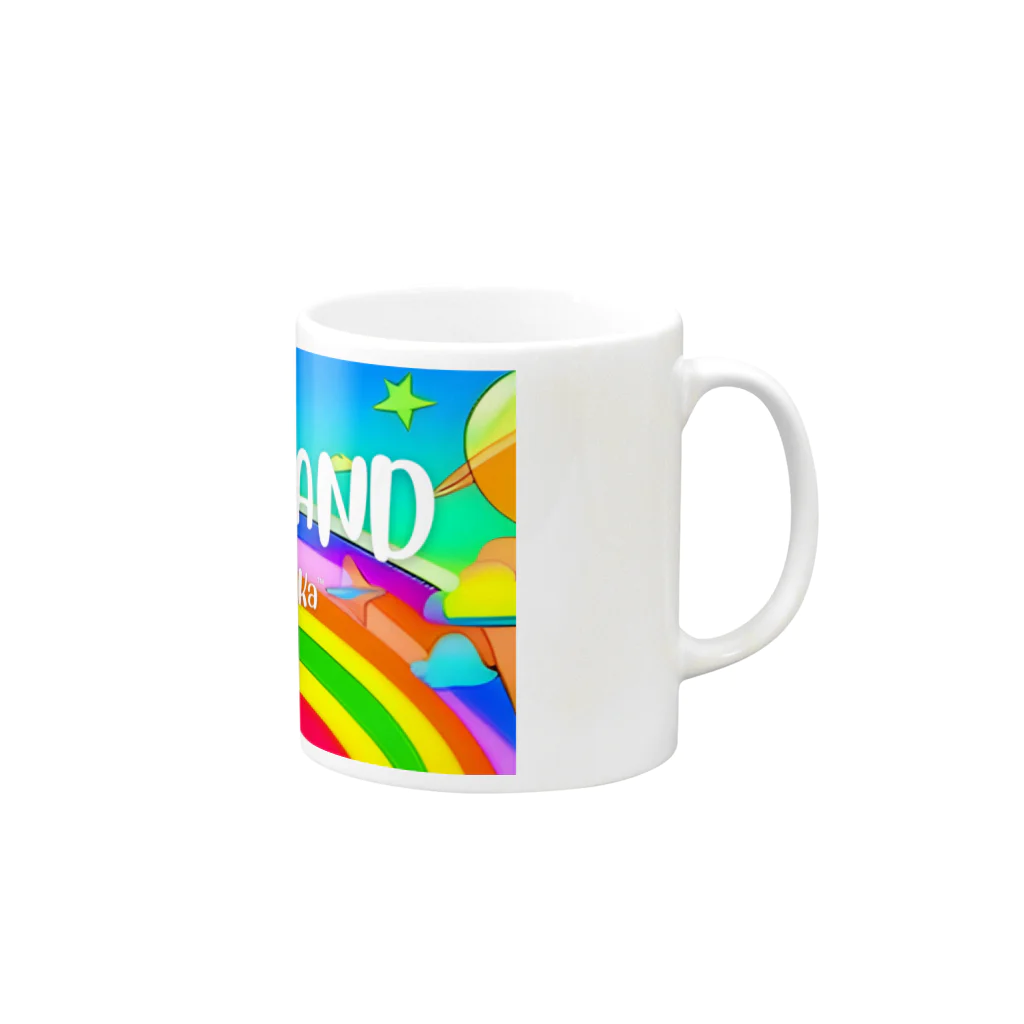 IORISM LAND 公式グッズショップのIORISM LAND 長方形 Mug :right side of the handle