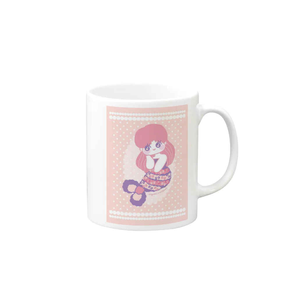 🎀りぼんぱ～ら～🎀の童話展2023のマーメイド Mug :right side of the handle