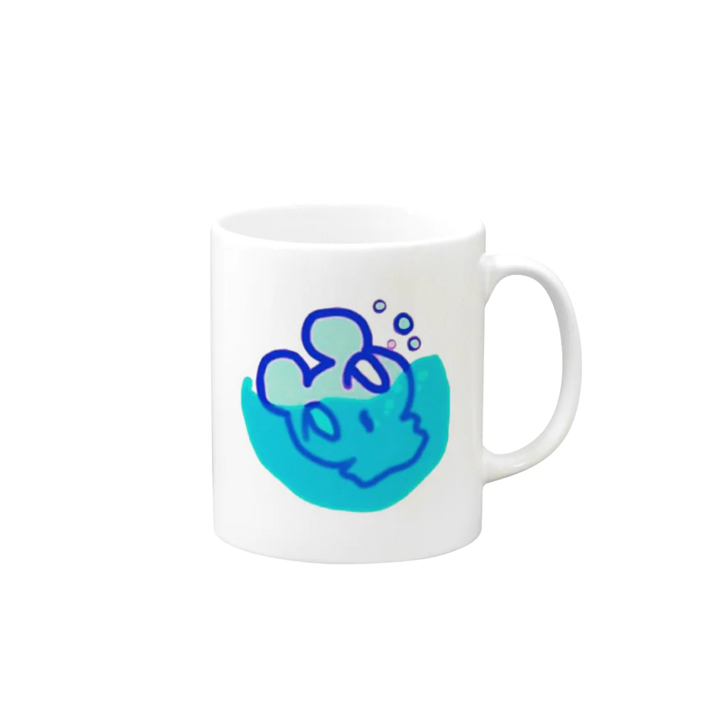 みゅーみゅーのごぼみゅー Mug :right side of the handle