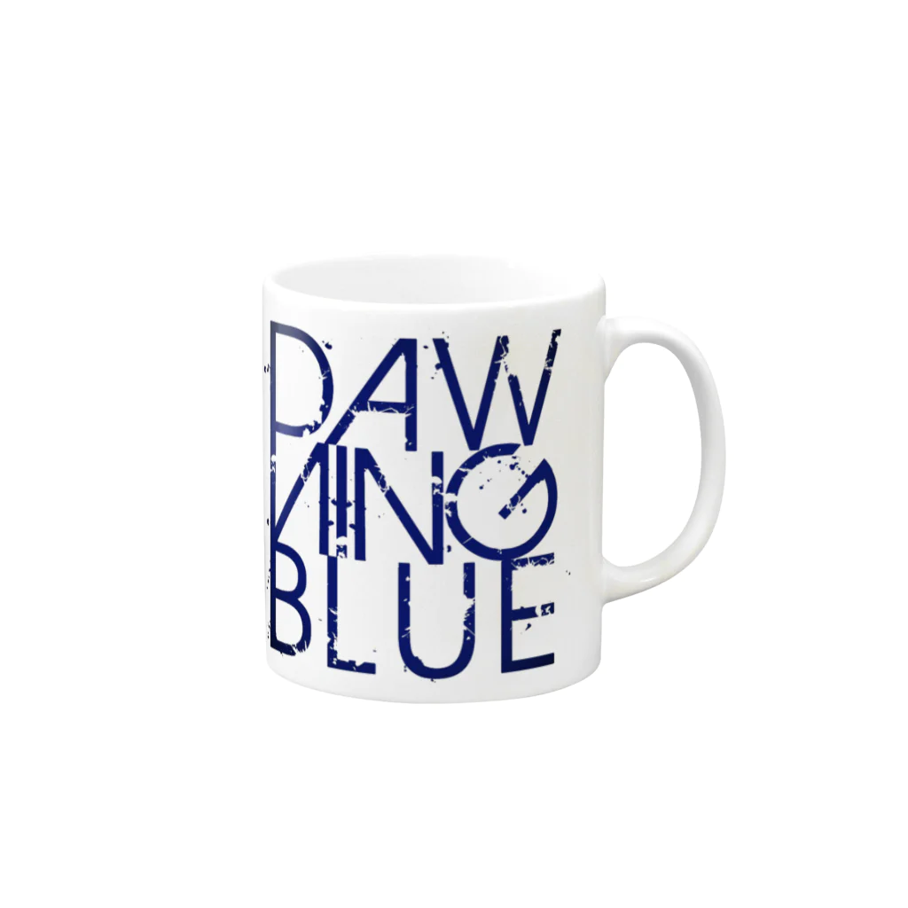 alakiのDAWNING BLUEのロゴ Mug :right side of the handle