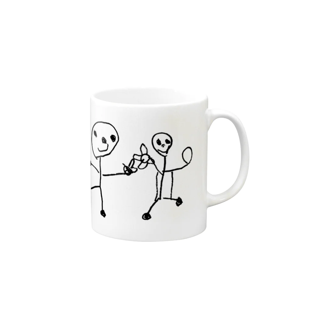 うなぎ屋のじゃんけんぽん Mug :right side of the handle