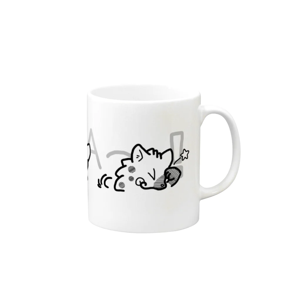 しんちゃっちゃバナナのうっひゃ〜なハイエナ Mug :right side of the handle