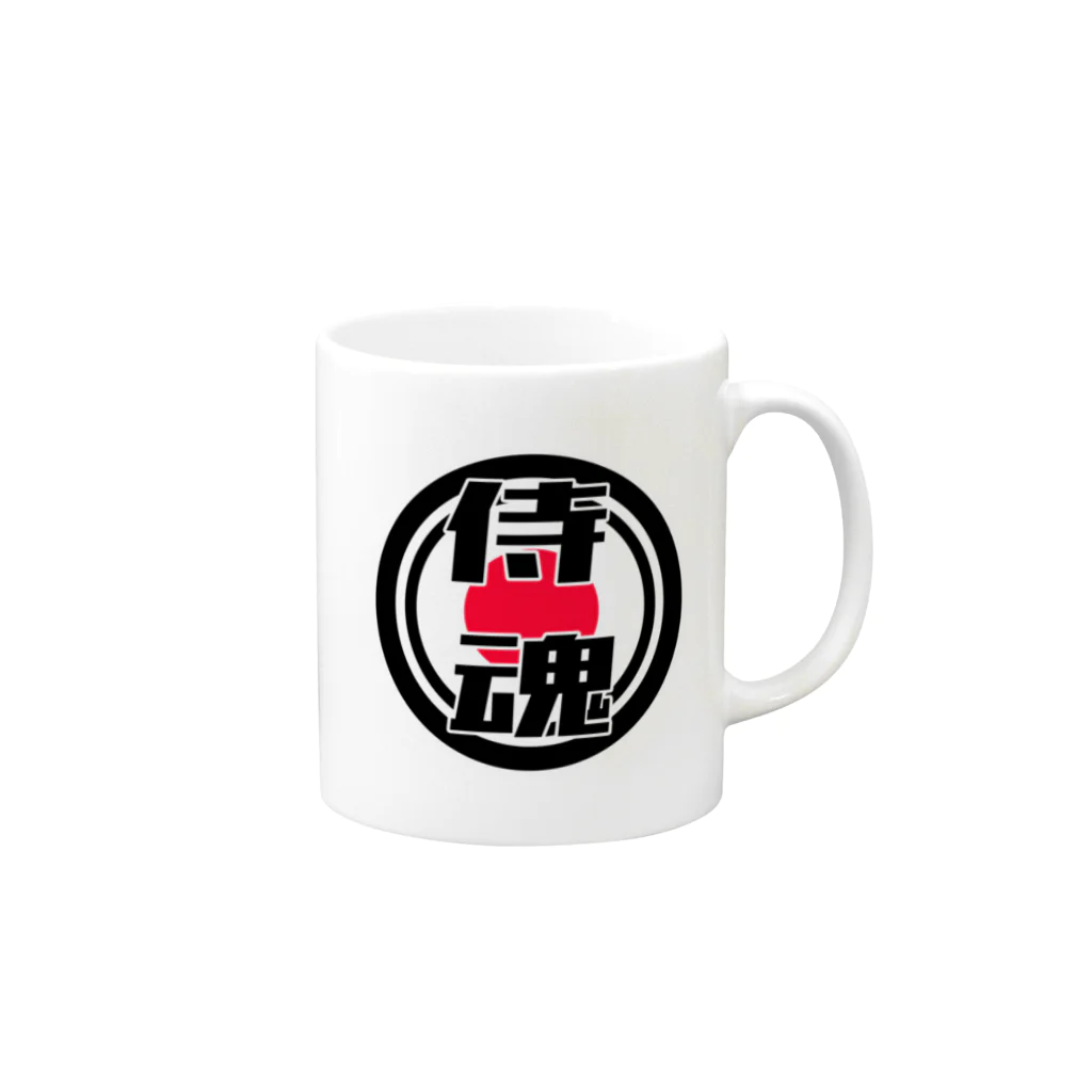 ブラック・ラビットの侍魂 Mug :right side of the handle