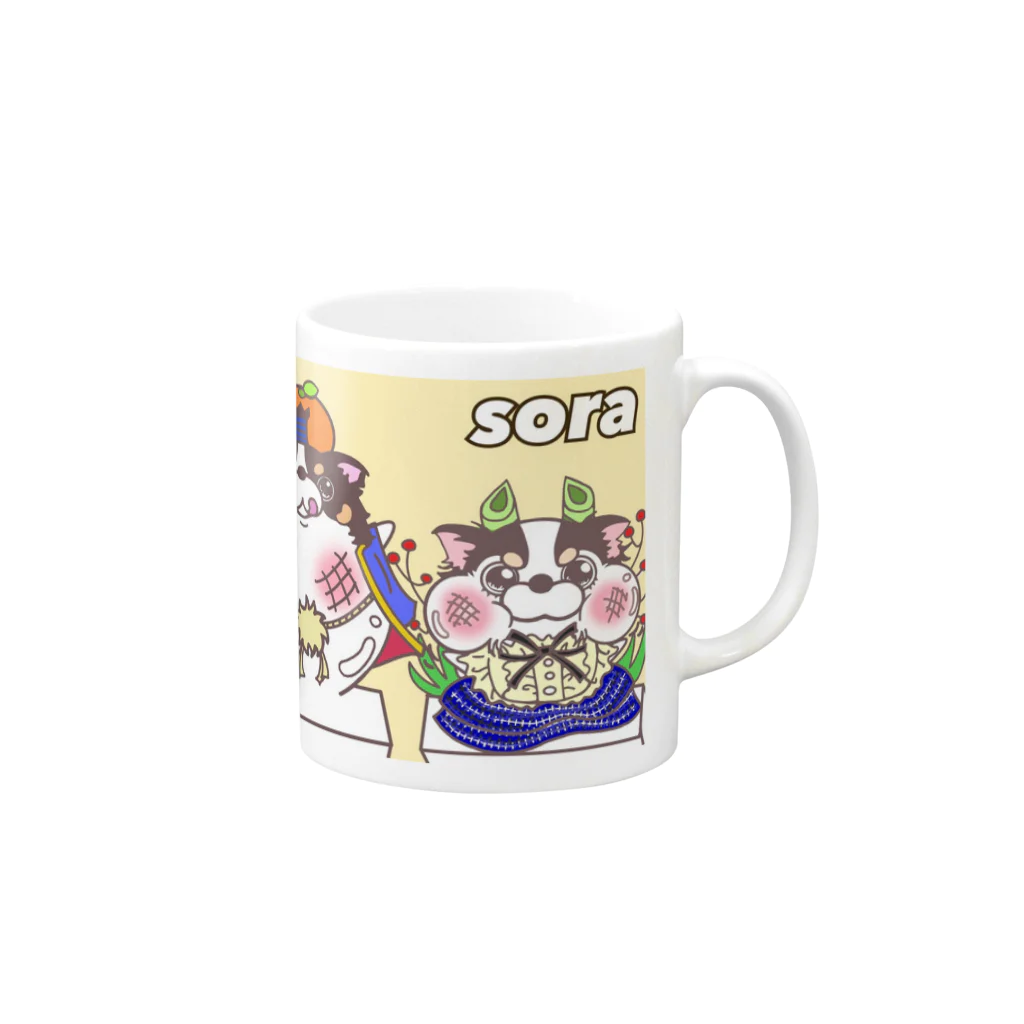 🌈🐶宇宙(sora)の部屋❤️の宇宙(sora)グッズ Mug :right side of the handle