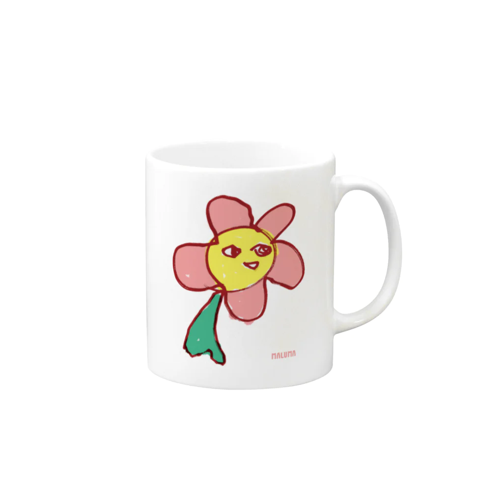 ピエールTシャツのまるまくん Mug :right side of the handle