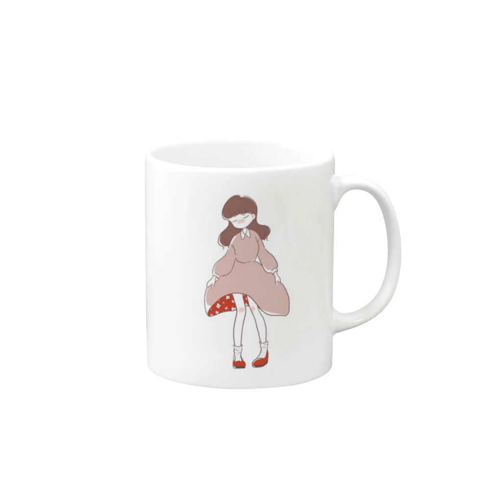 ねぎまのおんなのこ Mug :right side of the handle