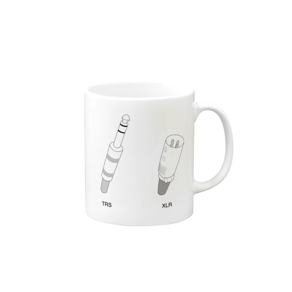 monaural-soundの音響コネクタ＋C Mug :right side of the handle