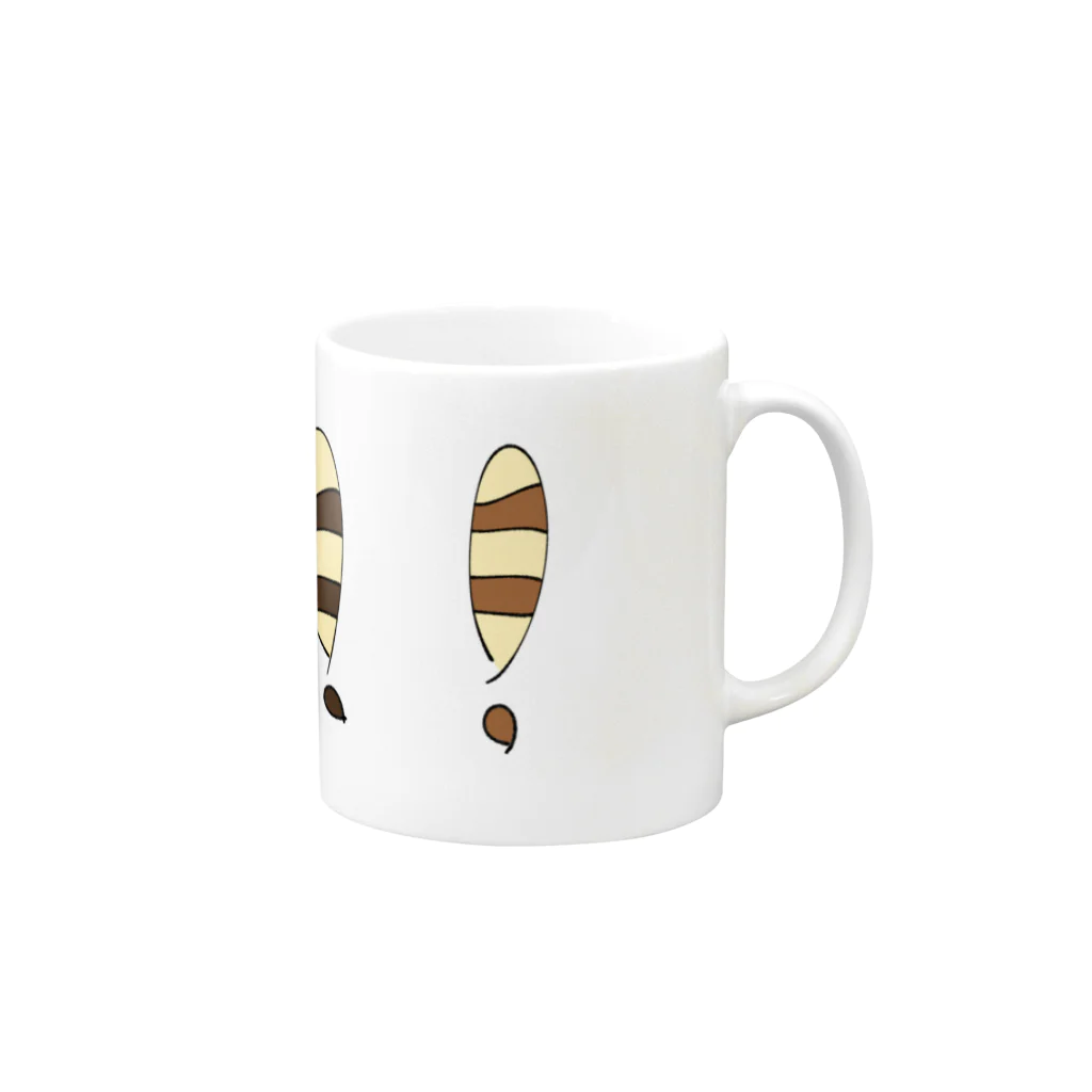 タカのビックリマーク尻尾 Mug :right side of the handle