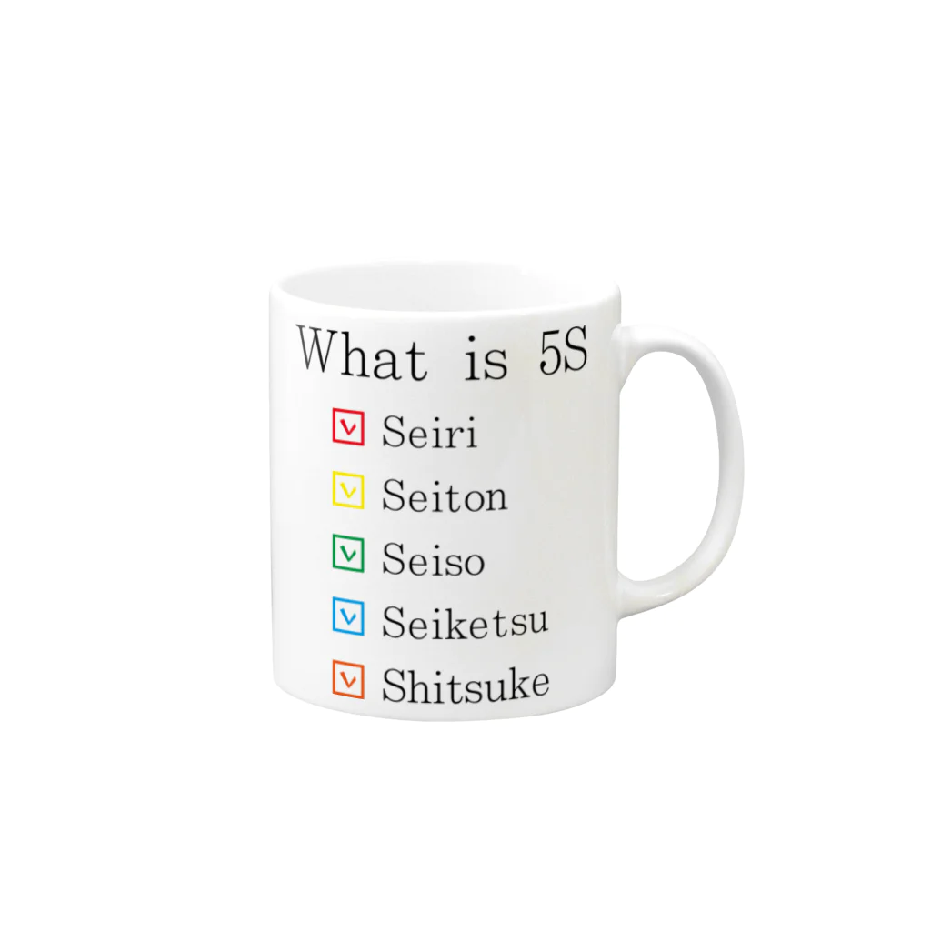 Radical Artistry Studioの5S色彩行動 Mug :right side of the handle