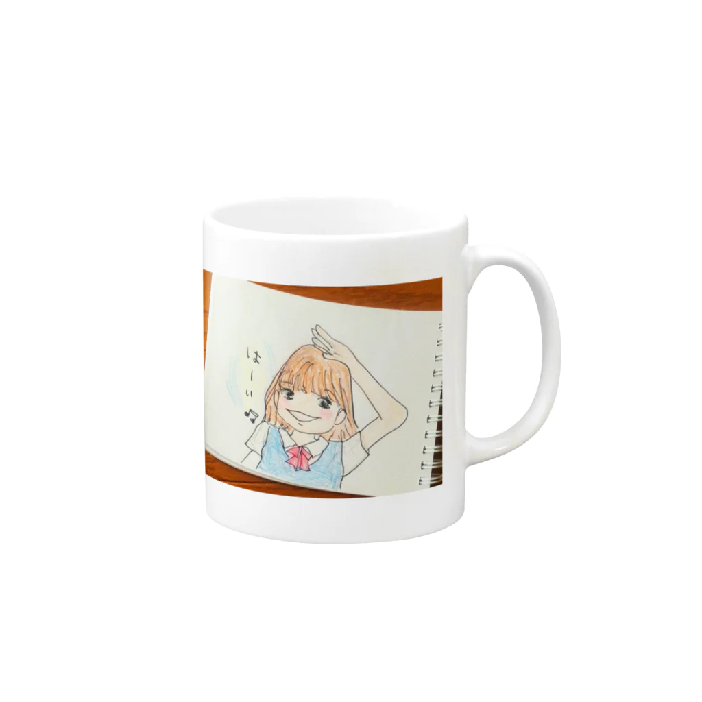 Nyaonのはーい！オッケー！ Mug :right side of the handle