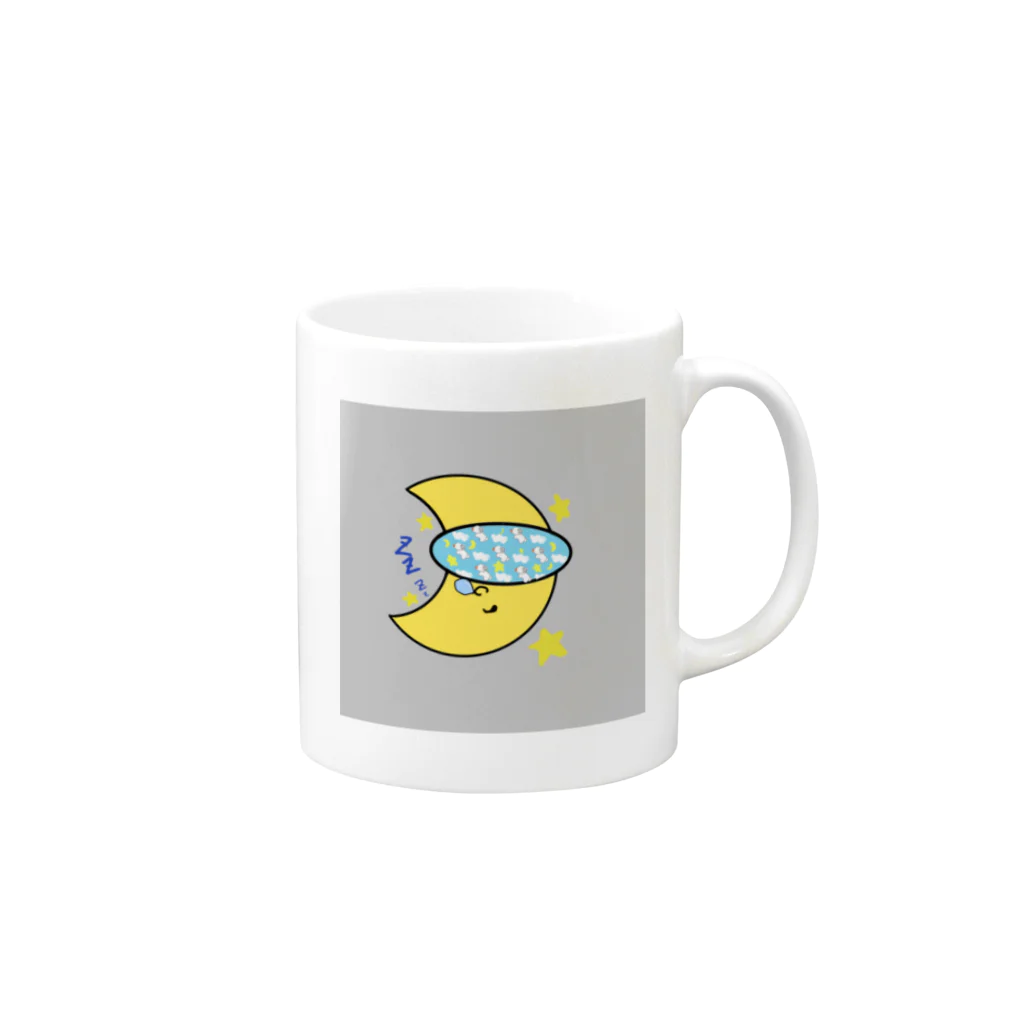 saramantaのおやすみmoon night Mug :right side of the handle