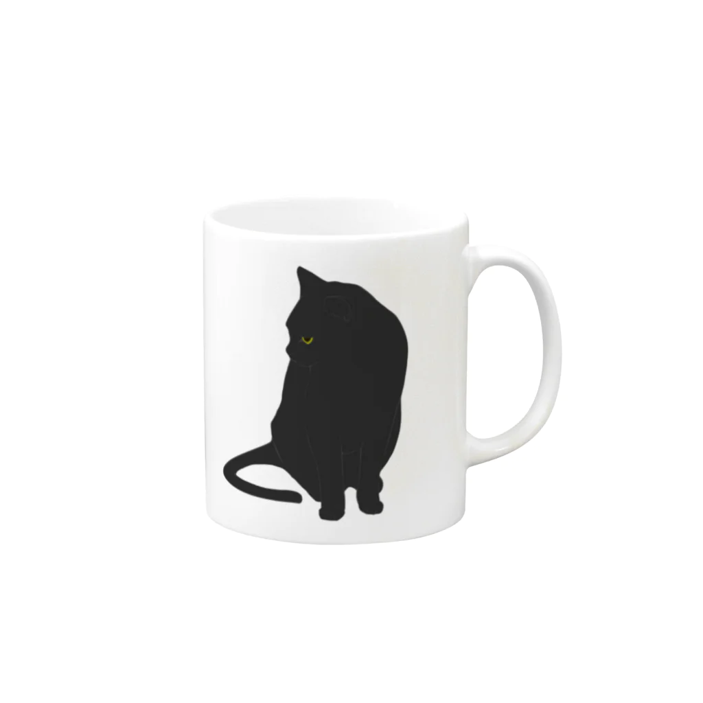 AZUKIのふりむくねこ Mug :right side of the handle