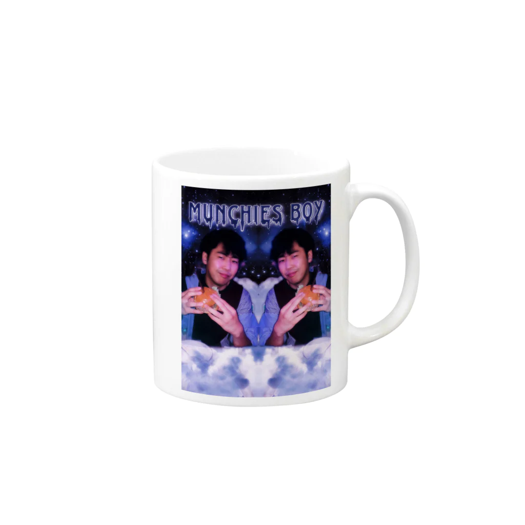 BIAS CRUSHERのMUNCHIES BOY Mug :right side of the handle