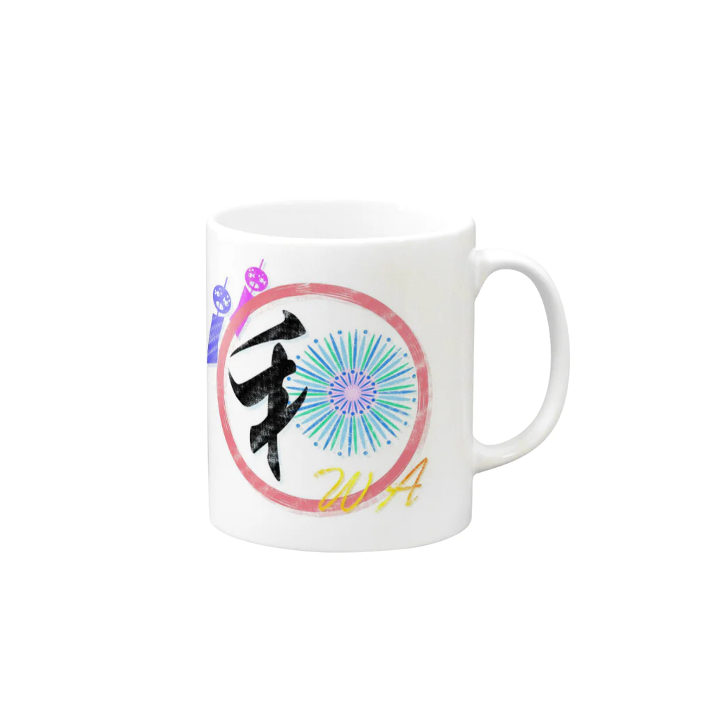 wa×fh(ワフ)のwa×fh 夏 Mug :right side of the handle