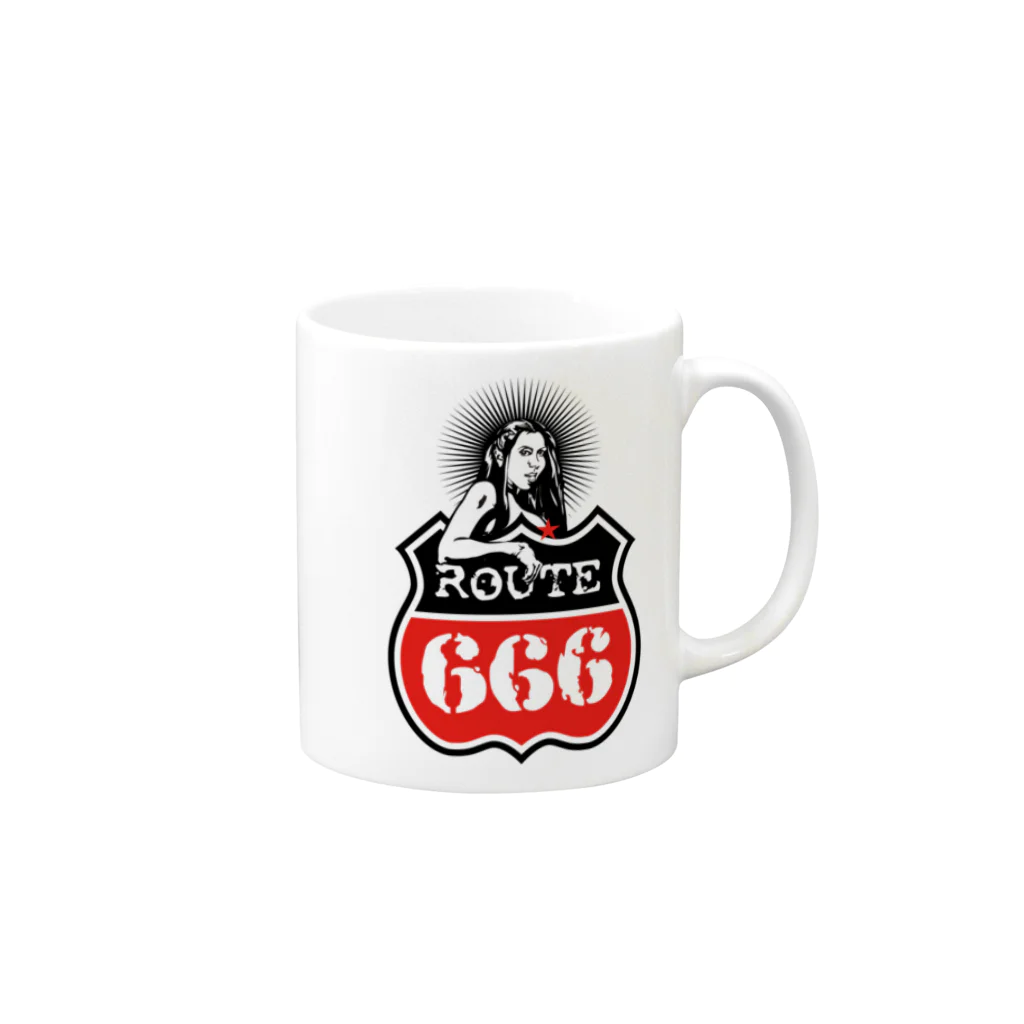 提供 tshopのROUTE 666 Mug :right side of the handle