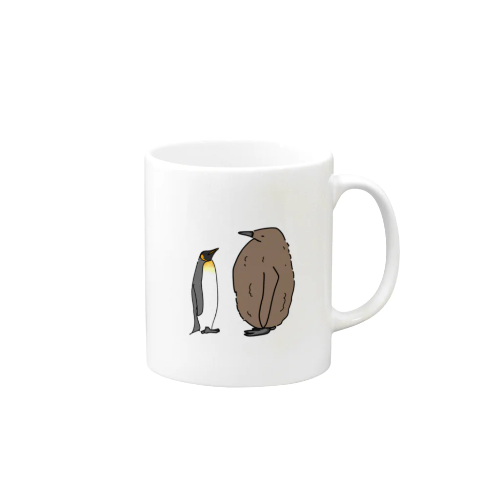 Mono Monoのペンギンの親子？ Mug :right side of the handle