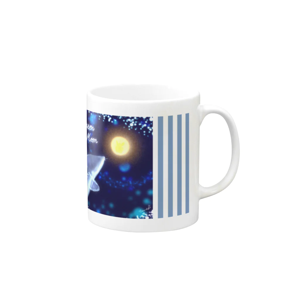 どるちぇ＊うさぎの【マグ/タンブラー】《Moonシリーズ》＊Sturgeon Moon＊ Mug :right side of the handle