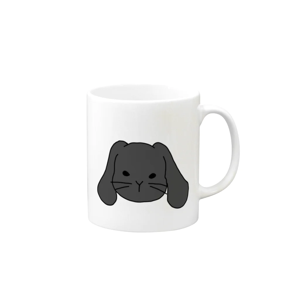 nerucoの本気のウサギさん Mug :right side of the handle