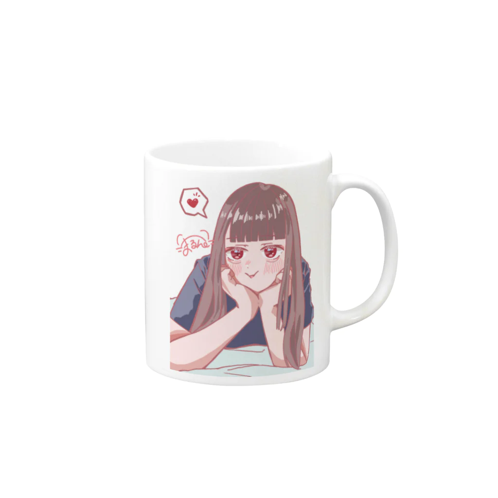 まるん。のまるん。の描き下ろしグッズ Mug :right side of the handle