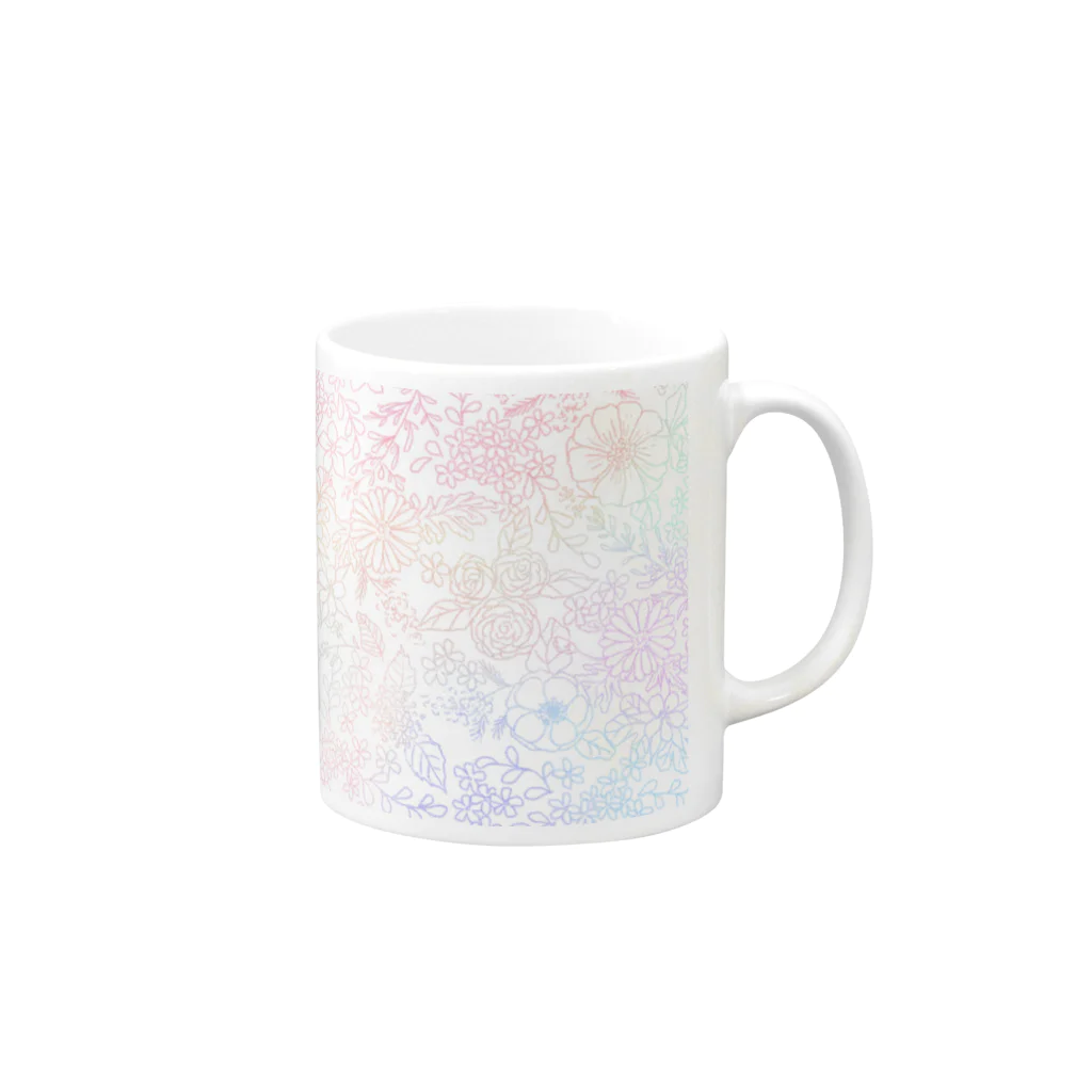 光のフラーレン33のお花 Mug :right side of the handle