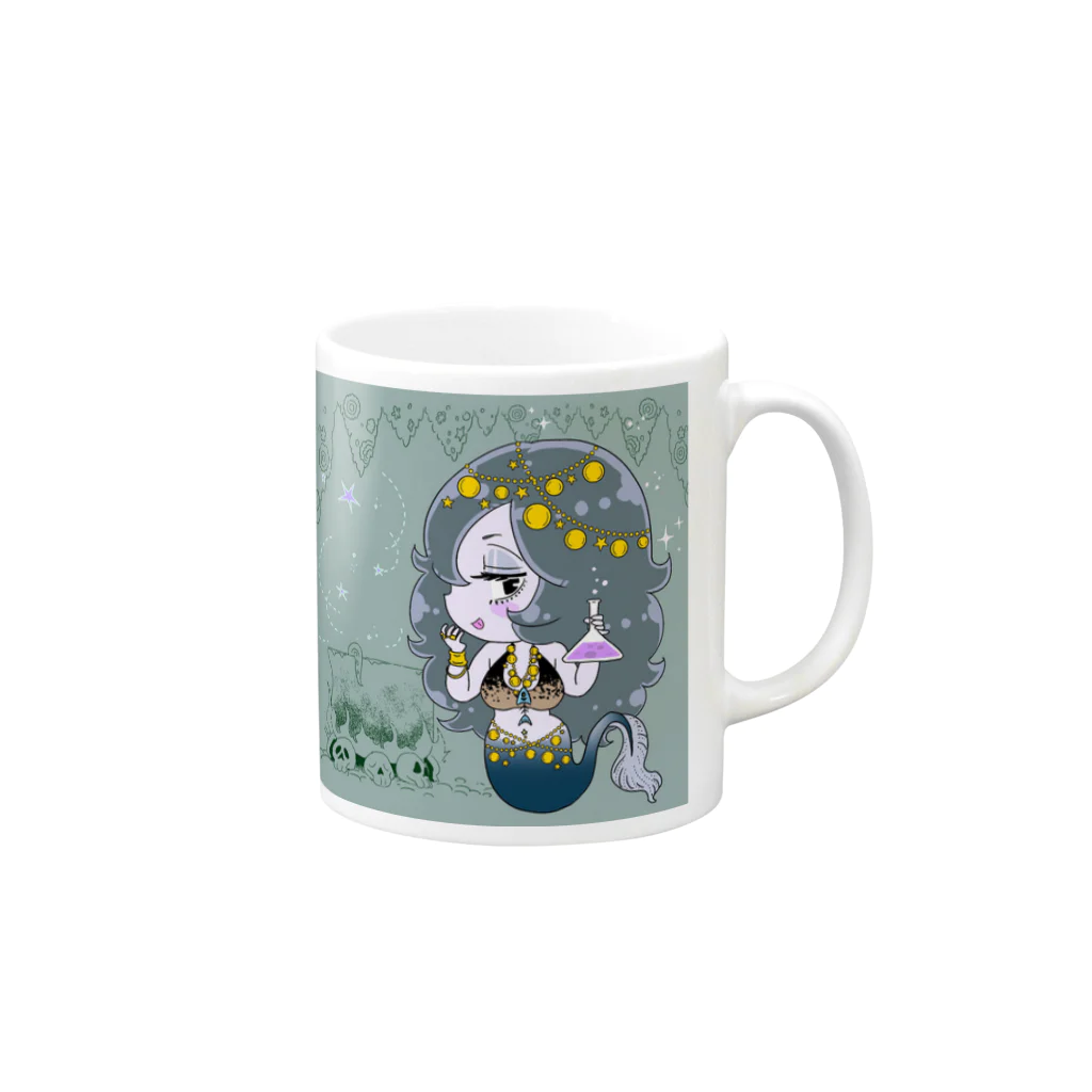 rebami2020の深海の魔女実験中（カラー） Mug :right side of the handle