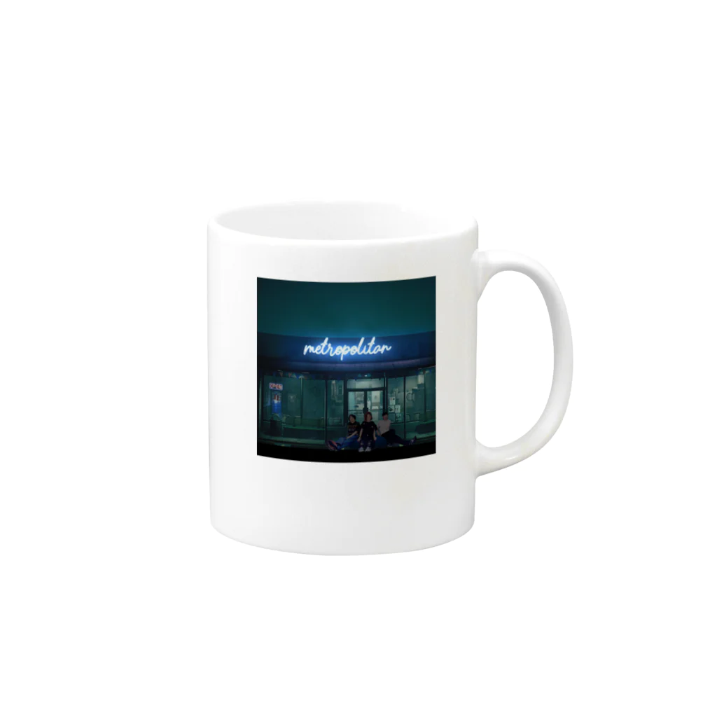 nirgilis_official_shopのニルギリス「metropolitan」公式グッズ　ジャケット　マグカップ Mug :right side of the handle