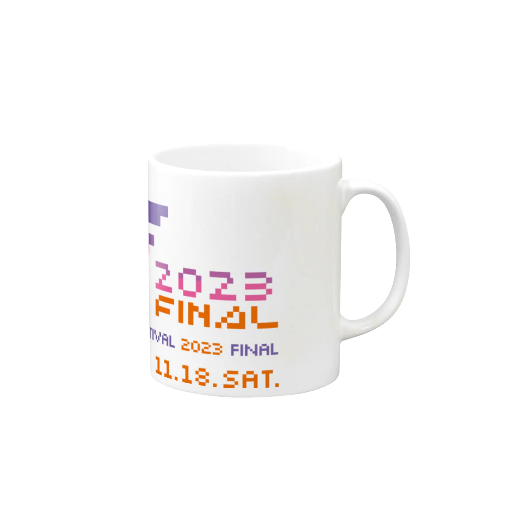 RedAnusDesignのPRF 2023 FINAL 日付入り Mug :right side of the handle