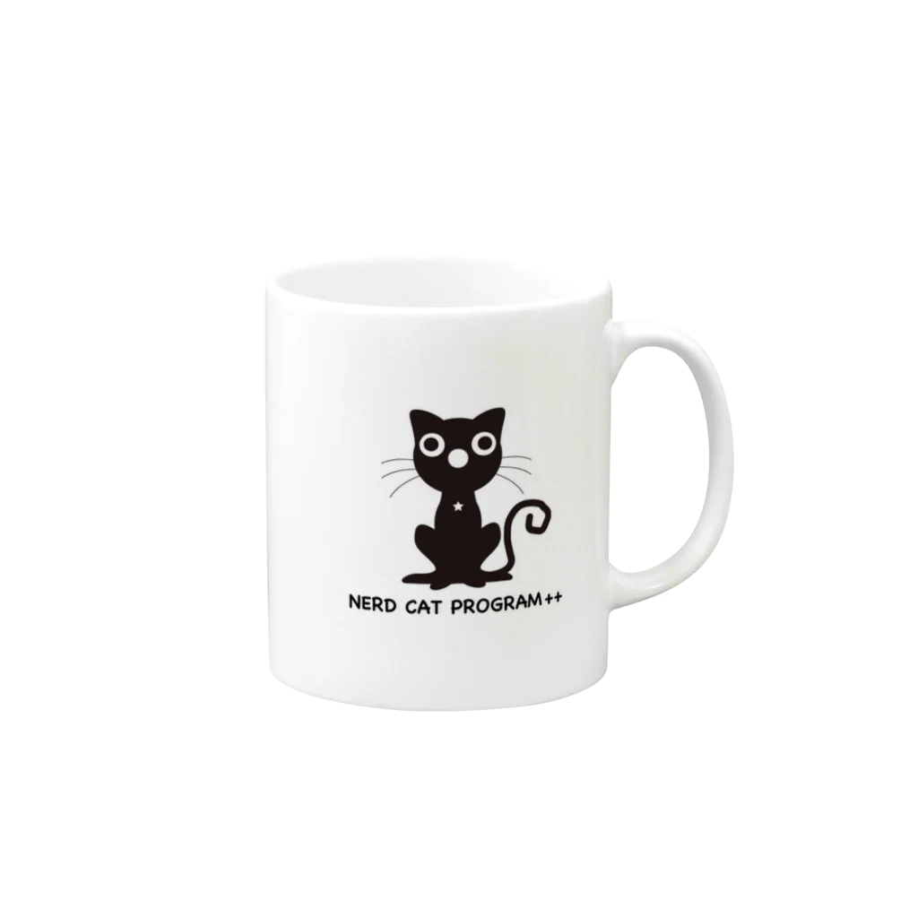 Nerd Cat Program++の©︎Nerd Cat Program++ Mug :right side of the handle