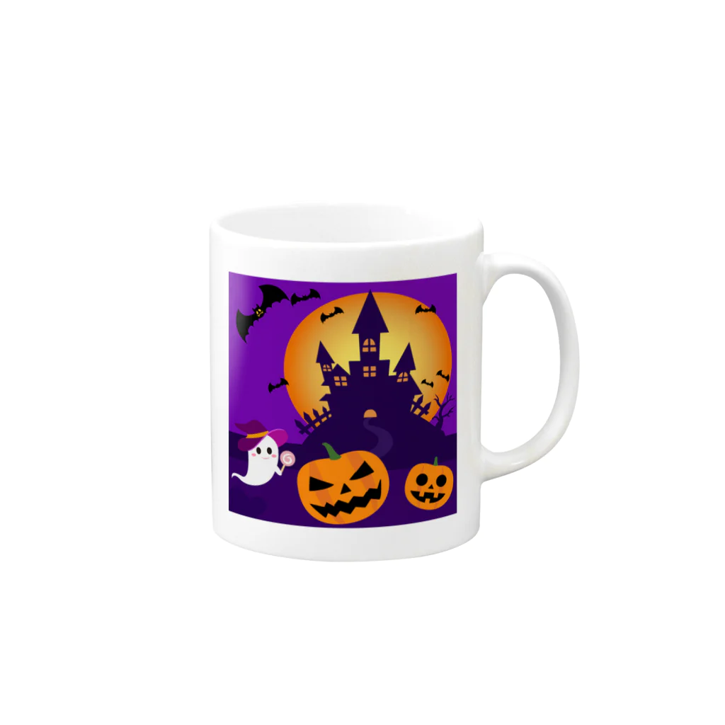 kumao＠イラストレーターのハロウィン Mug :right side of the handle