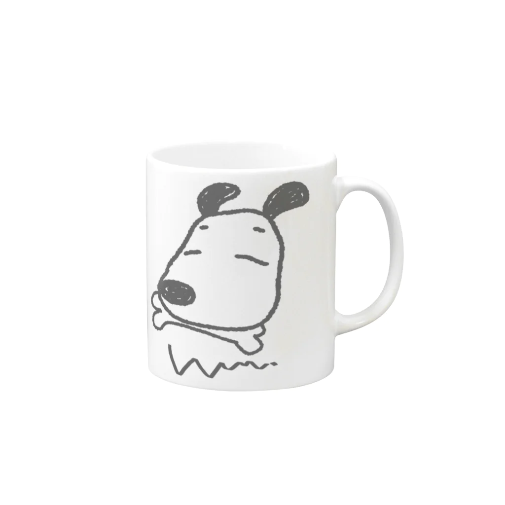 Rust's shopの幸せそうなイヌ Mug :right side of the handle