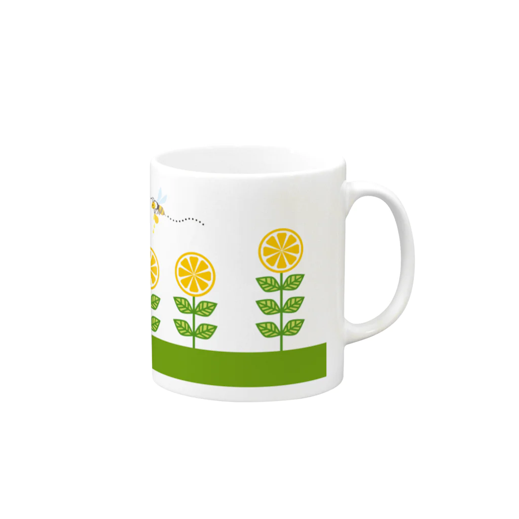 Drecome_DesignのLemon Flower マグカップの取っ手の右面