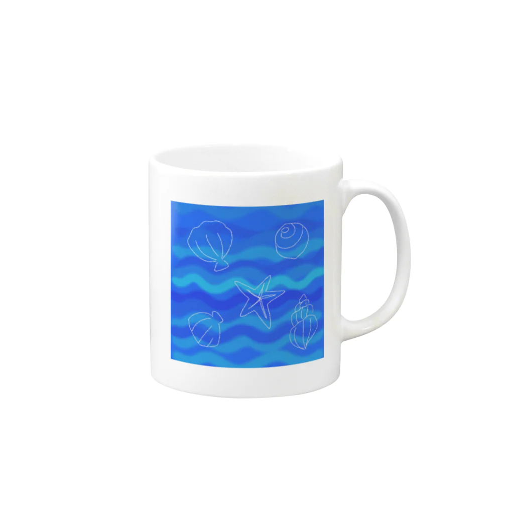 natane-Hの夏の海 Mug :right side of the handle