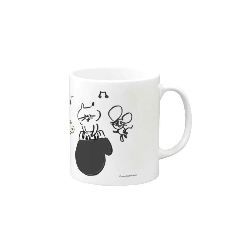 トニチャンブリストルのお店のpianoman Mug :right side of the handle