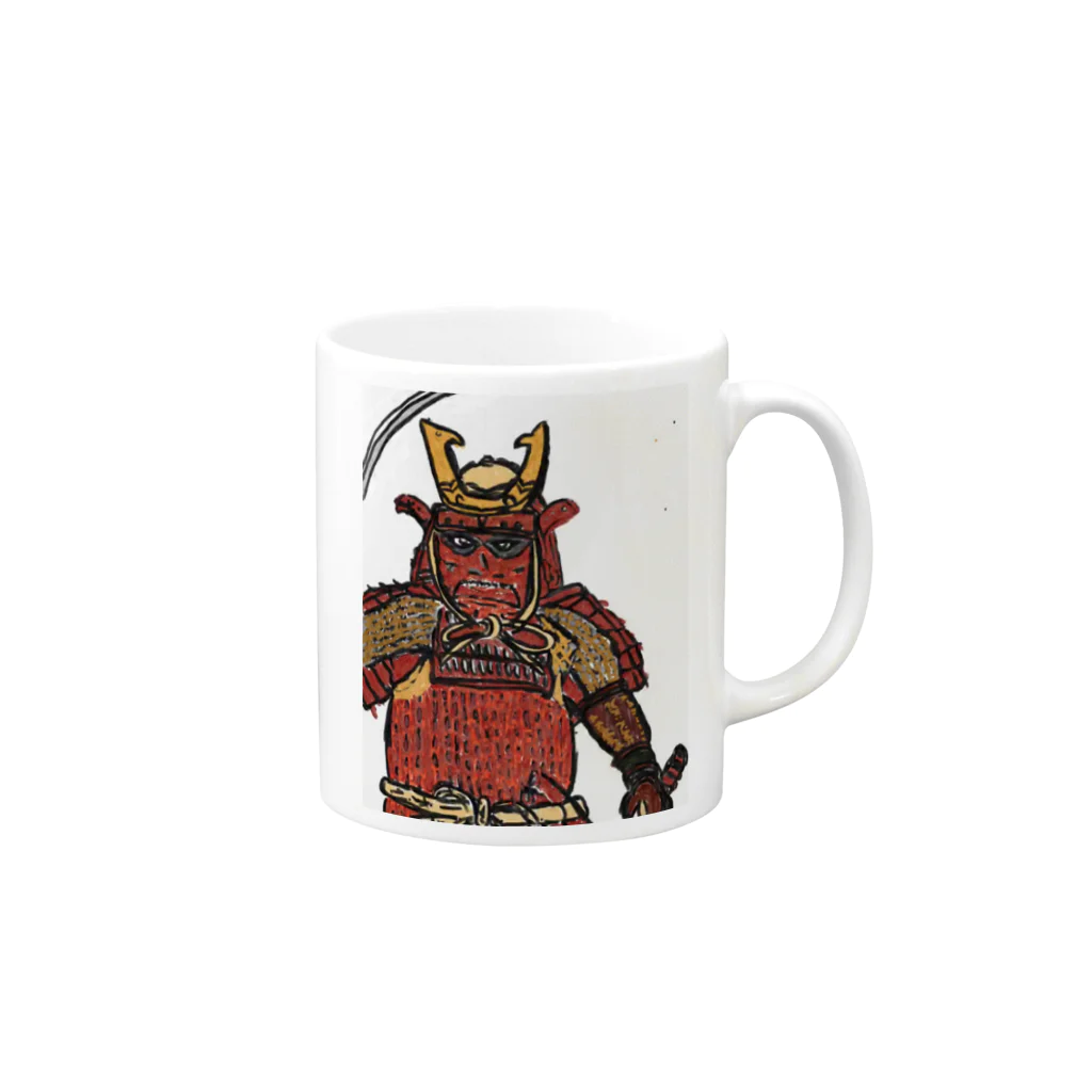 天パなやーつは本業がお忙しいのですのSamurai Mug :right side of the handle