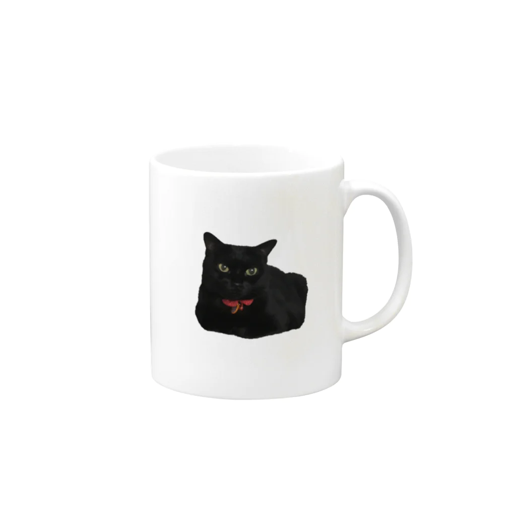 まいこの箱型ねこ Mug :right side of the handle