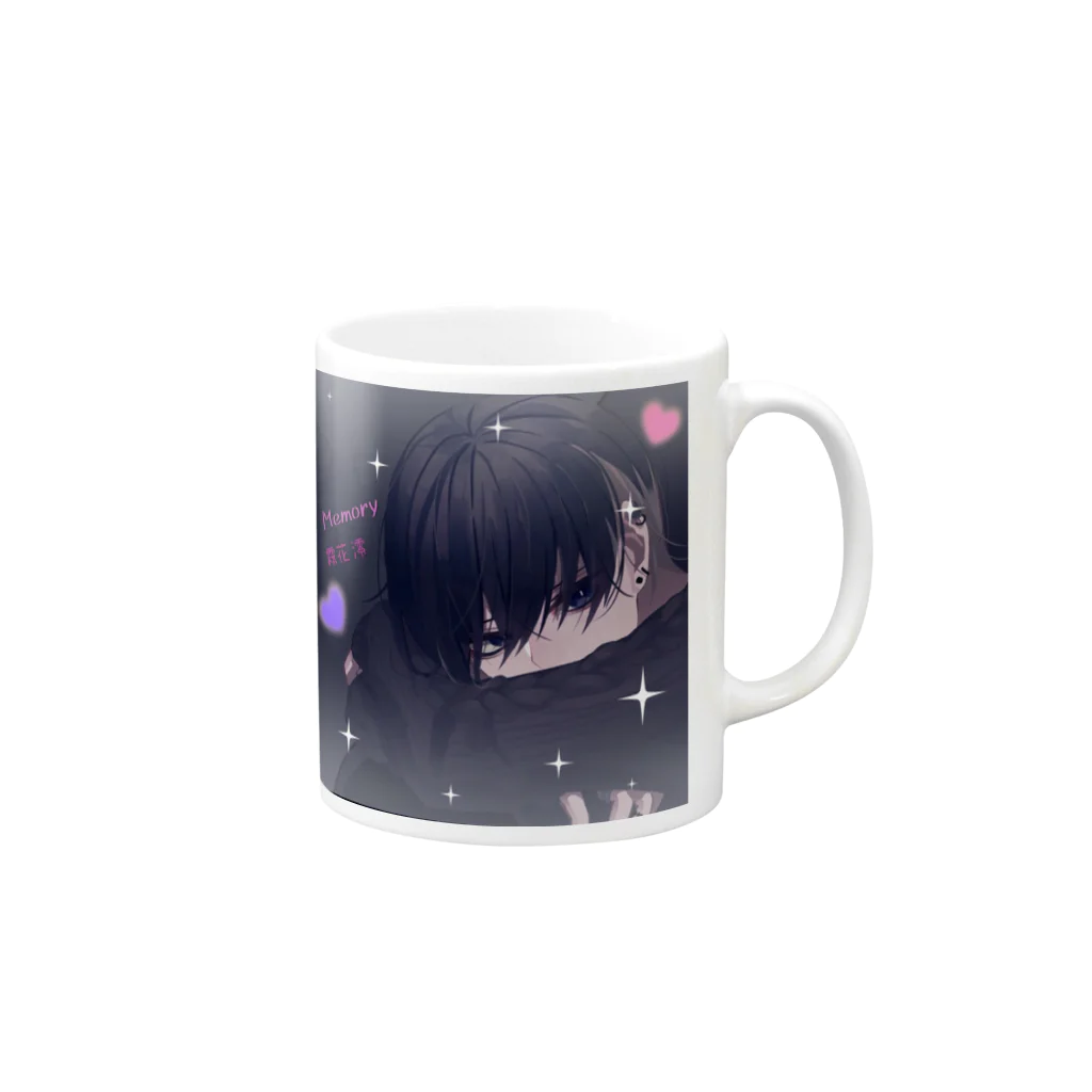 如月 蓮の各3点限定黒髪澪グッズです！ Mug :right side of the handle