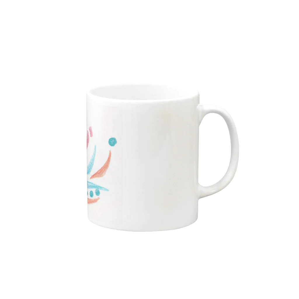 感情の「羽ばたく」 Mug :right side of the handle