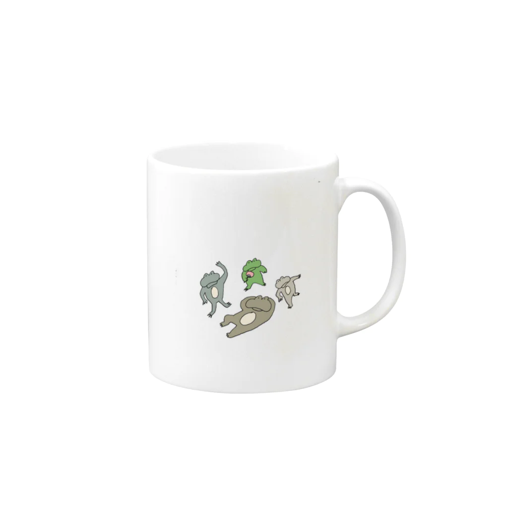 ニシモグショップのかえる祭り Mug :right side of the handle