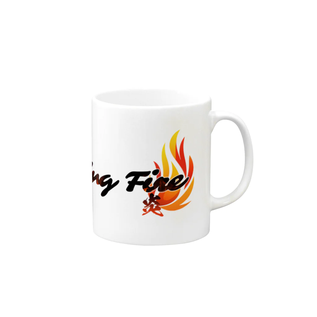 ArayashikI_Japanの炎-Blazing Fire-【飲み物容器類】 Mug :right side of the handle