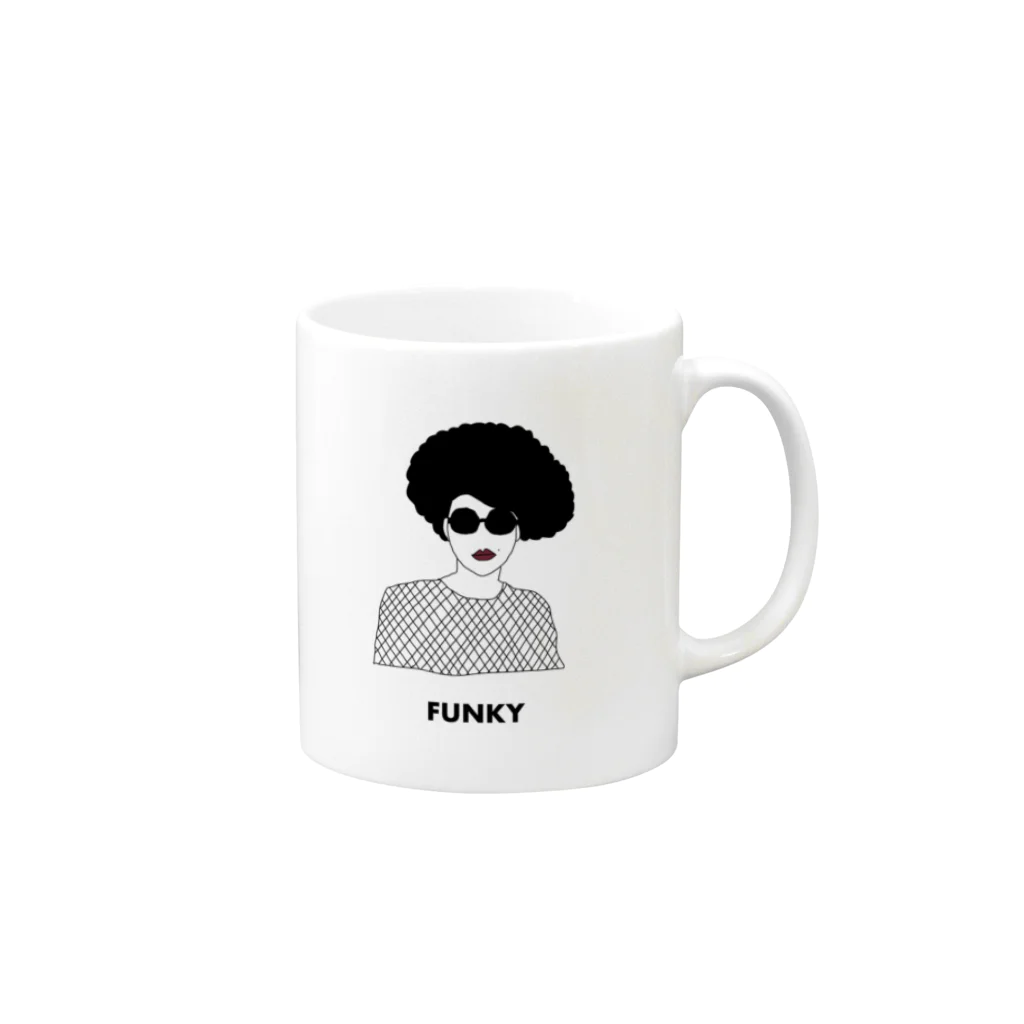 ゆるたいむかんぱにーのFUNKY Mug :right side of the handle